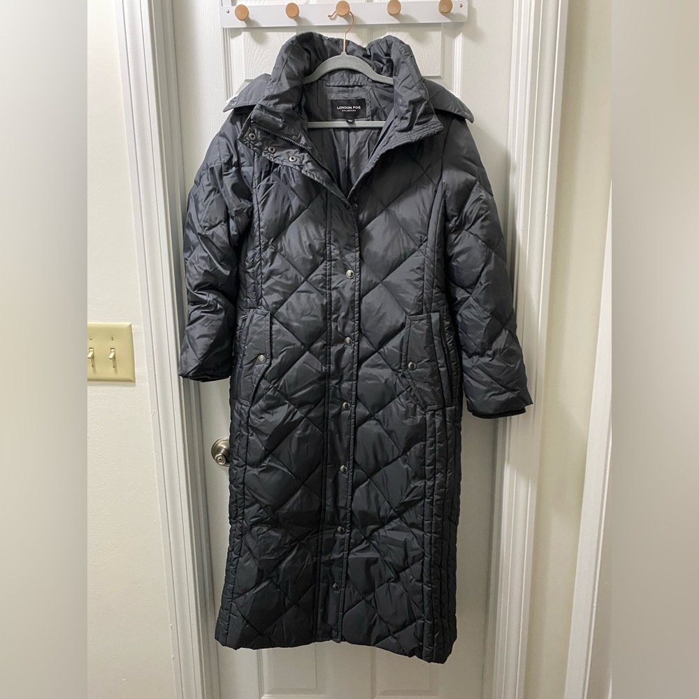 London Fog Women's Quilted Black Puffer Coat